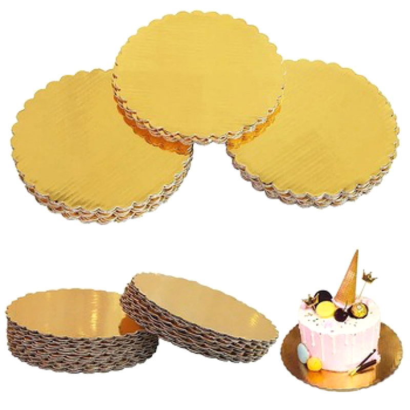 Cake Board Round - 【10 ชิ้น 4/5/6/7/8/10 นิ้ว แผ่นรองเค้กทรงกลม ฐานกระดาษแข็ง