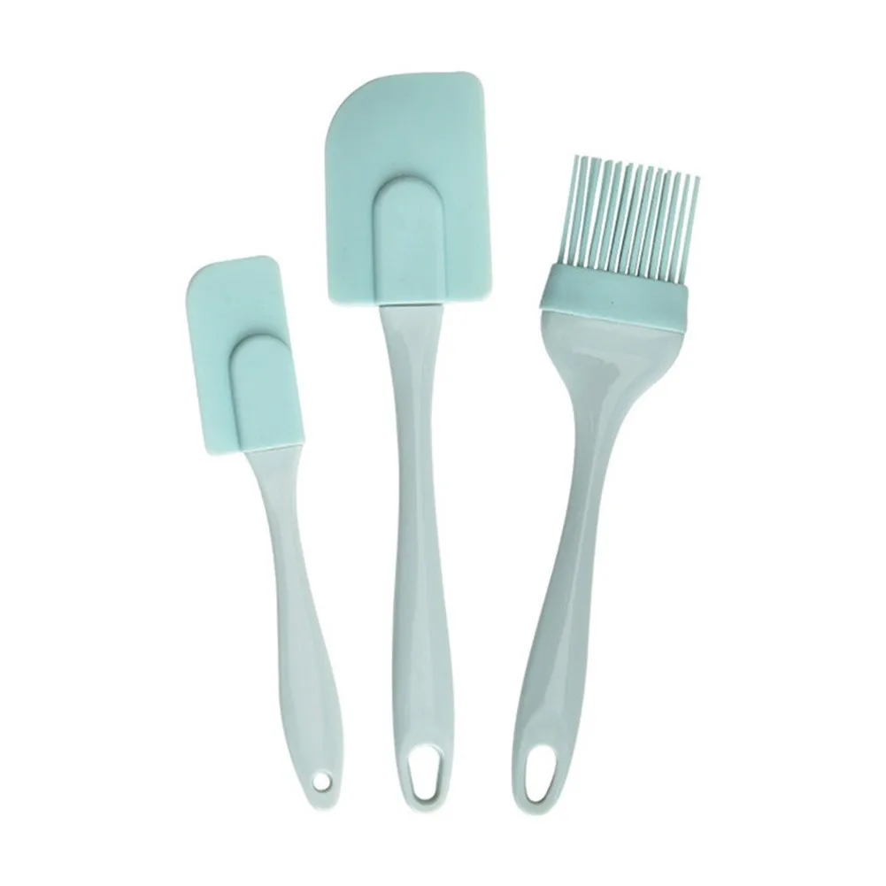 Kitchen Baking Mixer - 3 ชิ้นครีม Scraper DIY ขนมปังเค้กเนยไม้พายผสมแปรงน้ํามันครัวเบเกอรี่เครื่องมือไม้พายซิลิโคน Non
