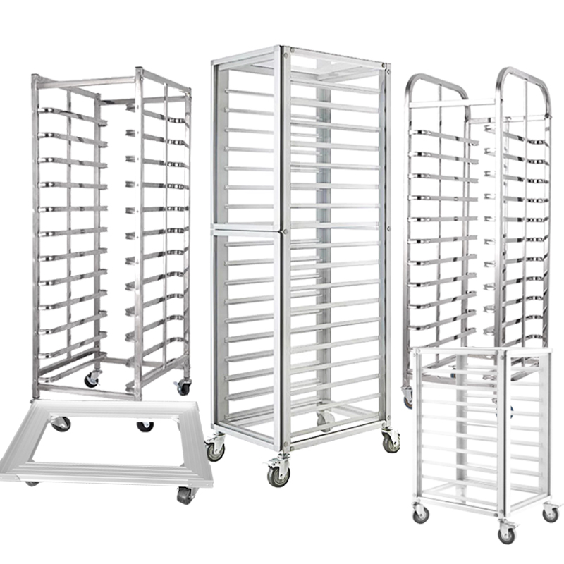 Kitchen Baking Trolley - รถเข็นถาดอบอลูมิเนียมเชิงพาณิชย์ ชั้นวางถาดหลายชั้น สำหรับโรงแรม ร้านอาหาร ครัว อาหาร