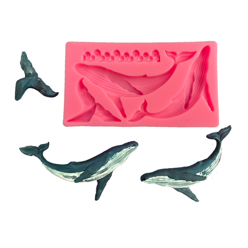 Kitchen Baking Items - ปลาวาฬ DIY ซิลิโคนแม่พิมพ์ Ocean Series Fondant