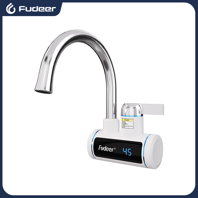 Kitchen Baking Mixer - เครื่องทำน้ำอุ่นไฟฟ้า Fudeer 220V ก๊อกน้ำในครัวแบบไม่ใช้ถัง ให้ความร้อนทันที ก๊อกน้ำร้อนไหล
