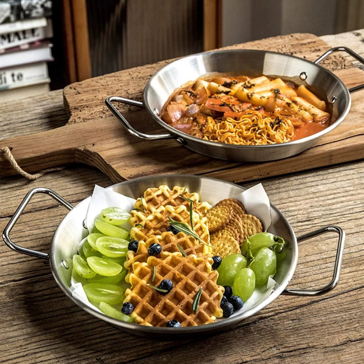 หม้อสแตนเลสสองหูจับสำหรับอาหาร - Cake Board Round บทวิจารณ์และราคา
