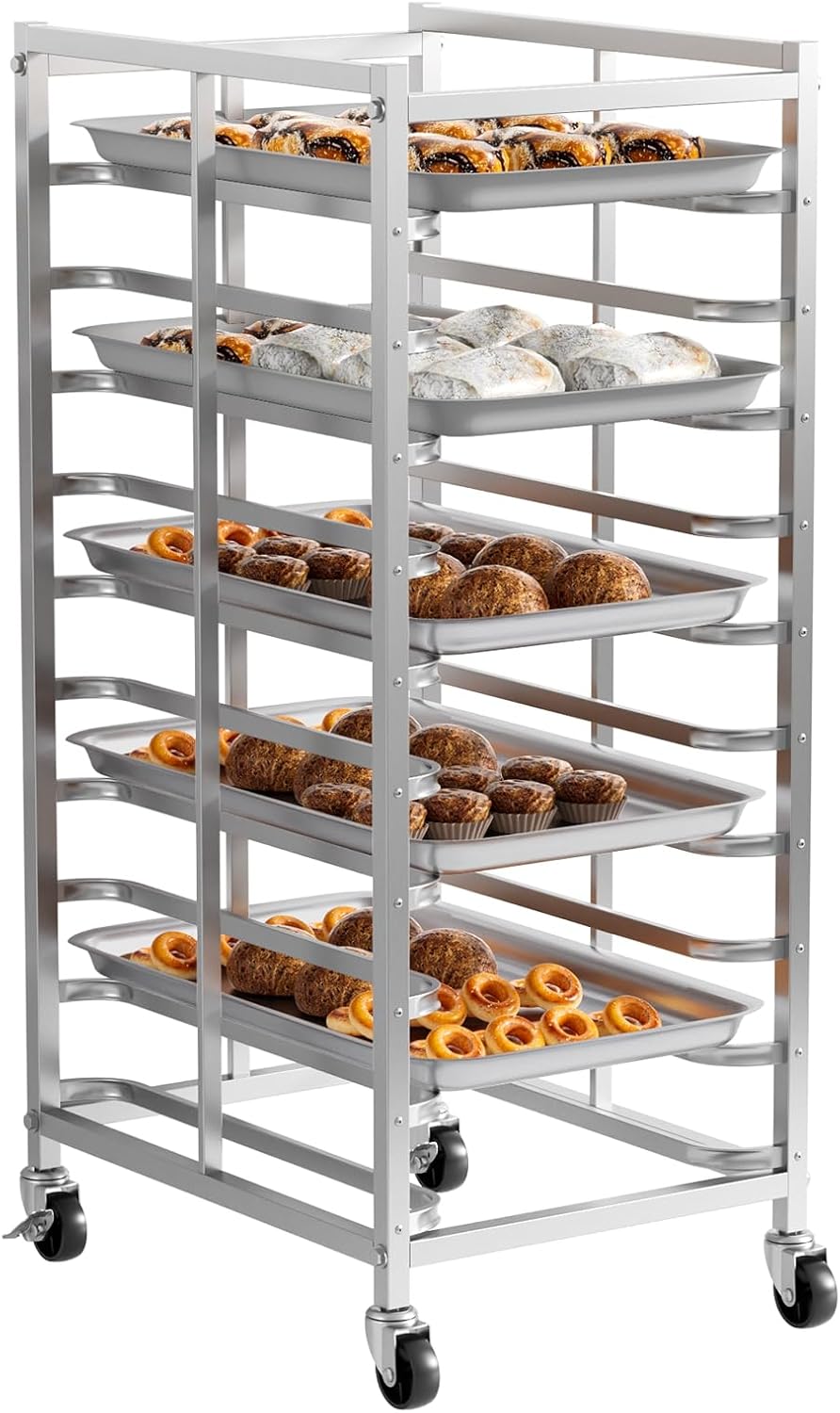 ชั้นวางอบขนมสแตนเลสเชิงพาณิชย์ - Kitchen Baking Trolley บทวิจารณ์และราคา