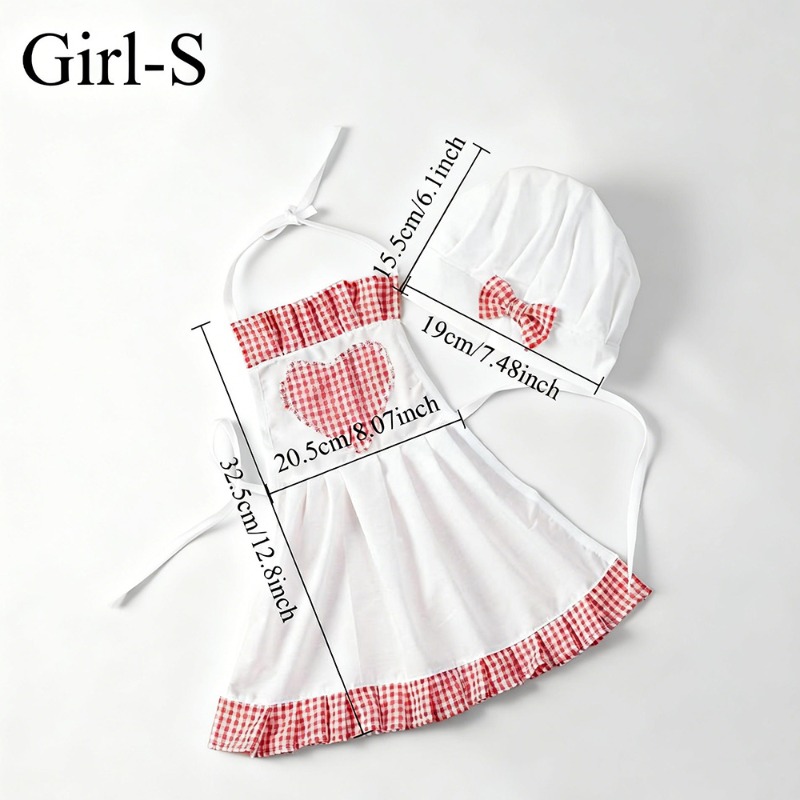 ชุดเชฟเด็กทารกผ้าลายตารางสีแดง - Kitchen Baker บทวิจารณ์และราคา