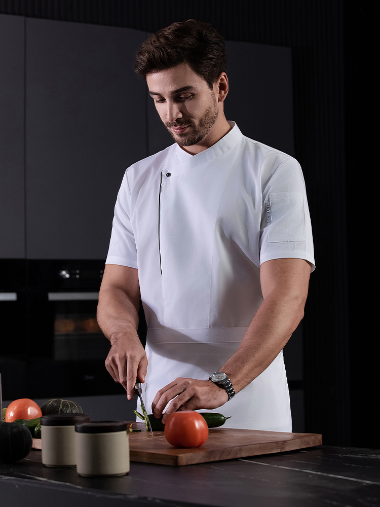 ทําอาหารสีดําสีขาวเสื้อ Cateri - Kitchen Baker บทวิจารณ์และราคา