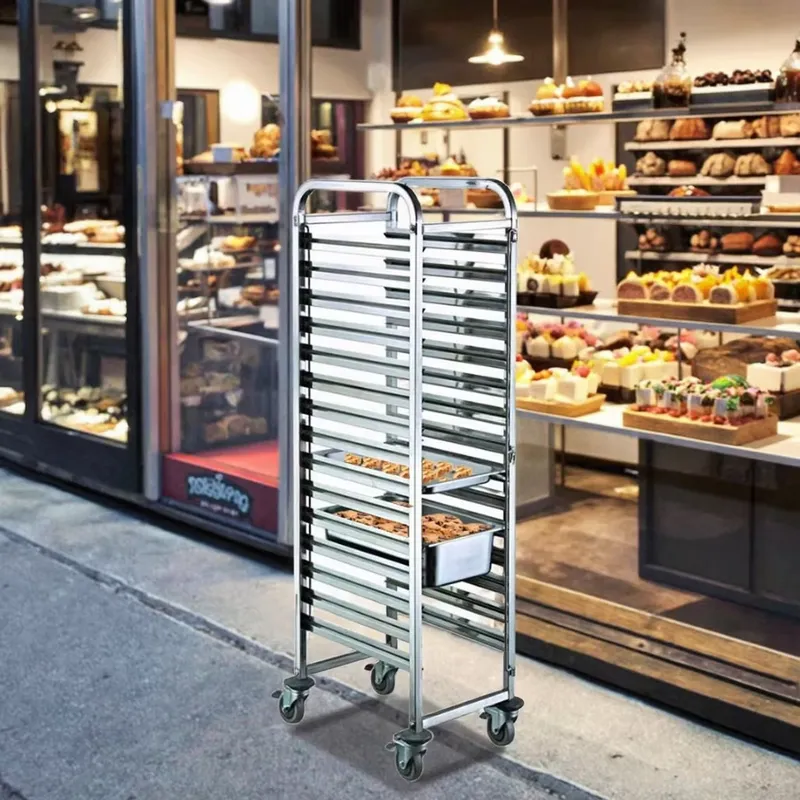รถเข็นถาดอบอาหารสแตนเลสแบบ 4 ล - Kitchen Baking Trolley บทวิจารณ์และราคา