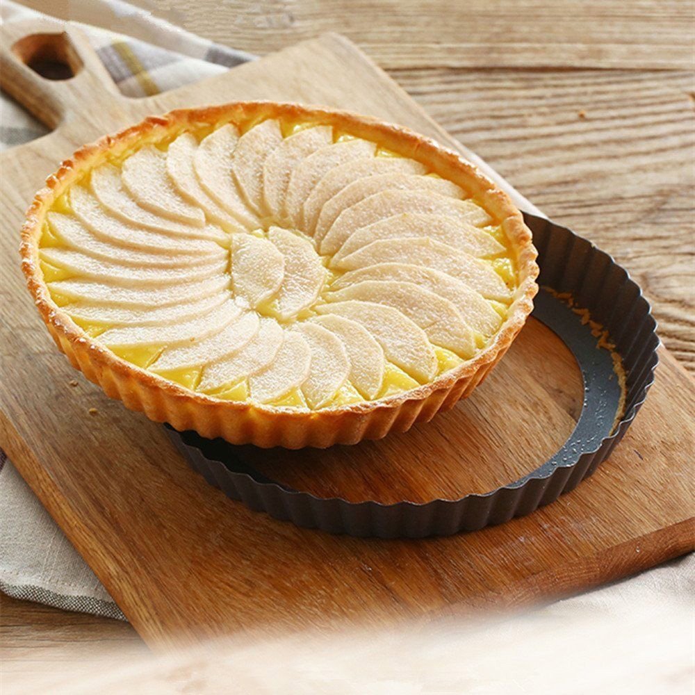 24 ซม.Quiche กระทะด้านล่างแบบถ - Tart Pan Loose บทวิจารณ์และราคา